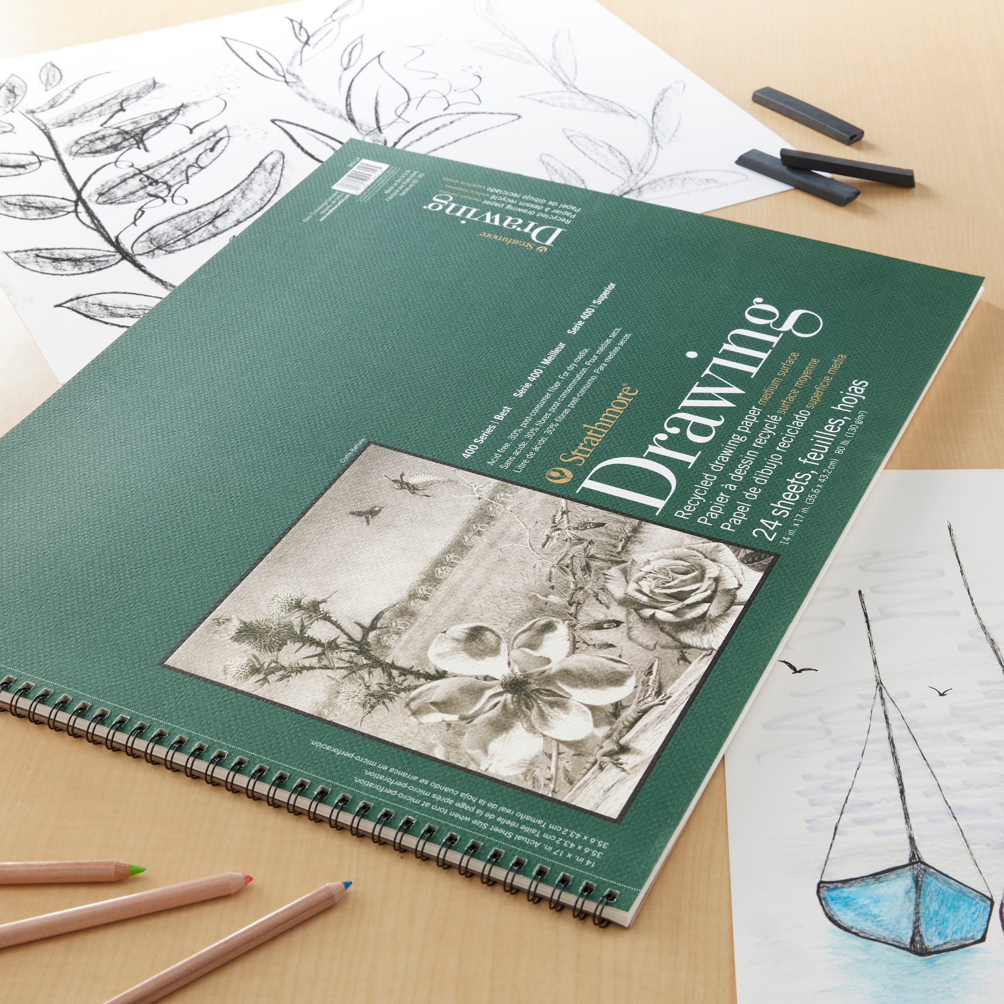 Strathmore® 400 Series Recycled Drawing Paper Pad
